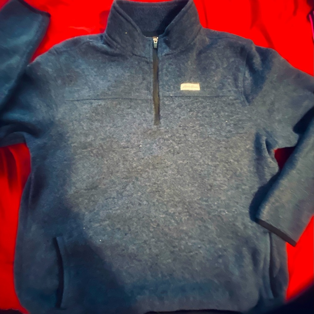 Men's Navy Half-Zip Pullover Sweater - Eddie Bauer